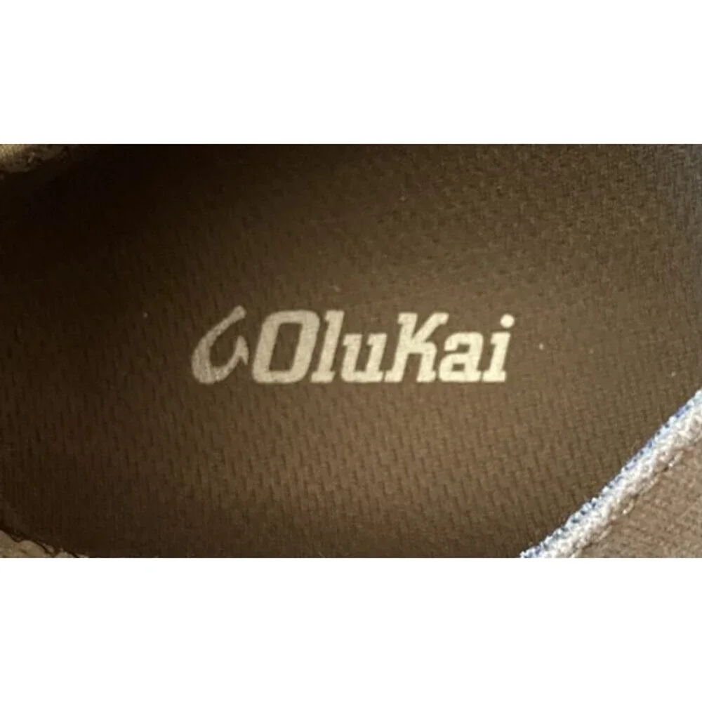 Men's OluKai Nohea Moku Tan Slip On Mesh Sneakers Sz 9